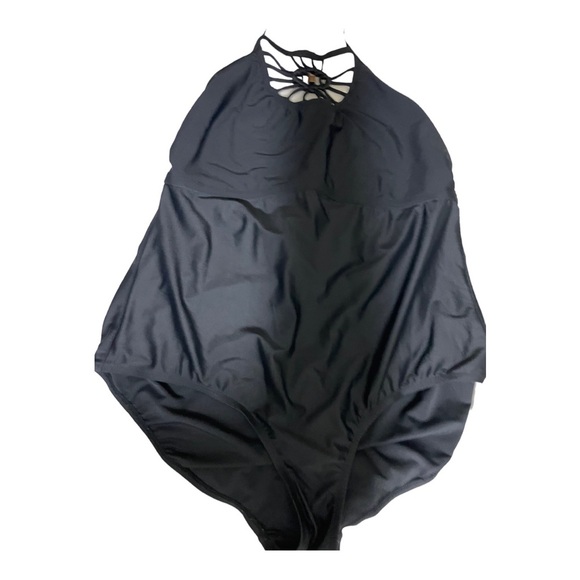 Playa Swim one piece black neck strap design back strap. 2X 18W 20W plus… - Picture 8 of 10